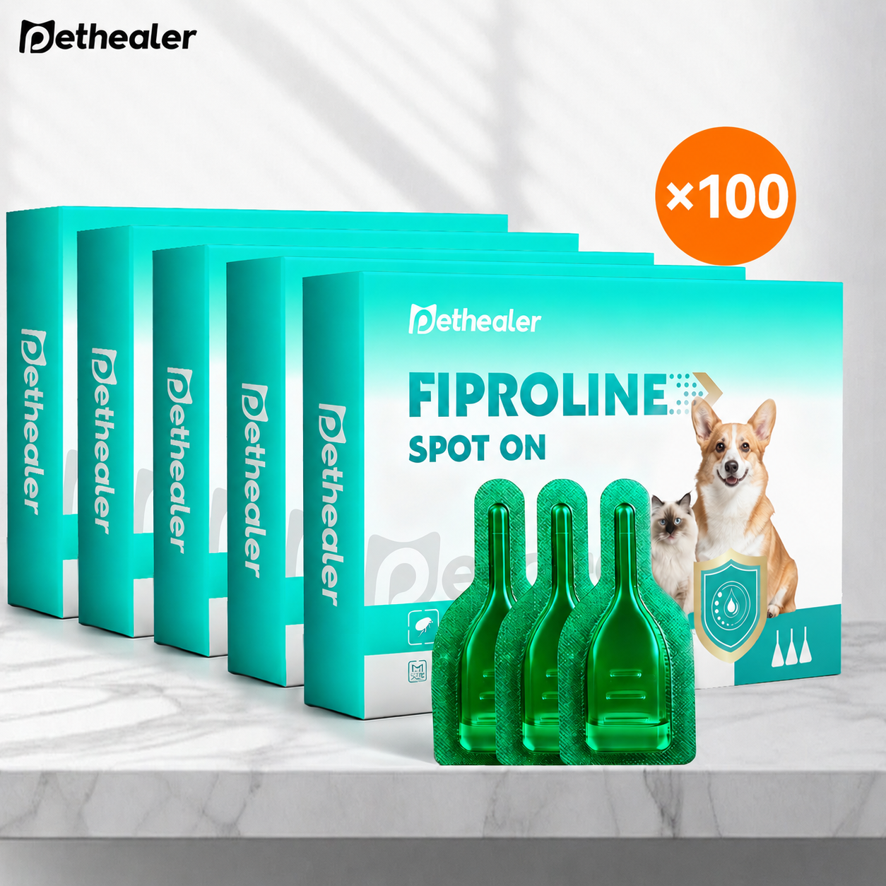 PETHEALER Spot On para Cães e Gatos brand.pethealer