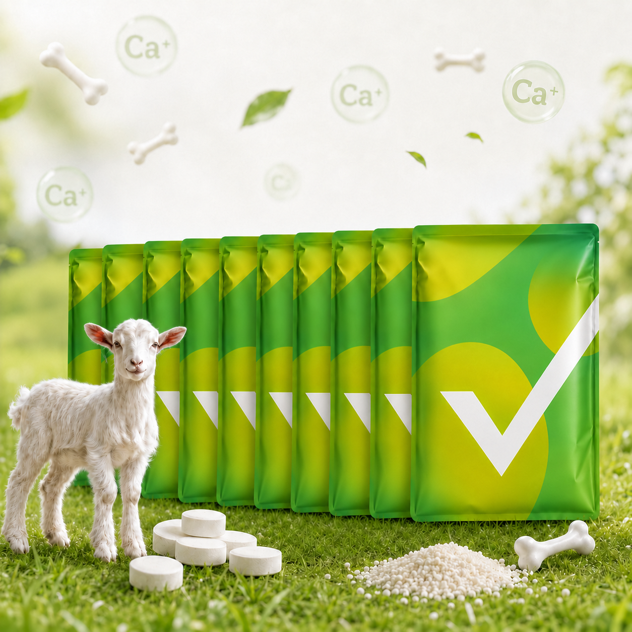 Premix Khoáng Canxi Phốt Pho 18 Thành Phần Cho Gia Súc Gia Cầm - Bổ Sung Dinh Dưỡng, Gói 1kg brand.pethealer