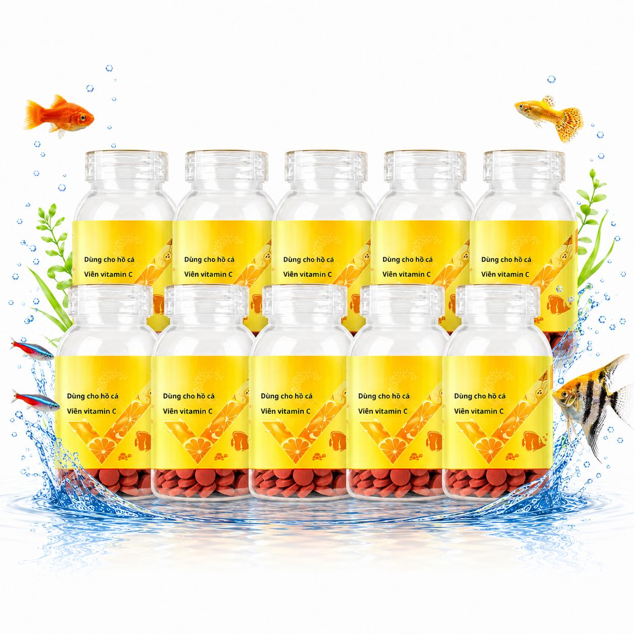 Viên Vitamin C Cho Cá Cảnh - Hỗ Trợ Giảm Stress, Ổn Định Nước Và Bổ Sung Dinh Dưỡng brand.pethealer