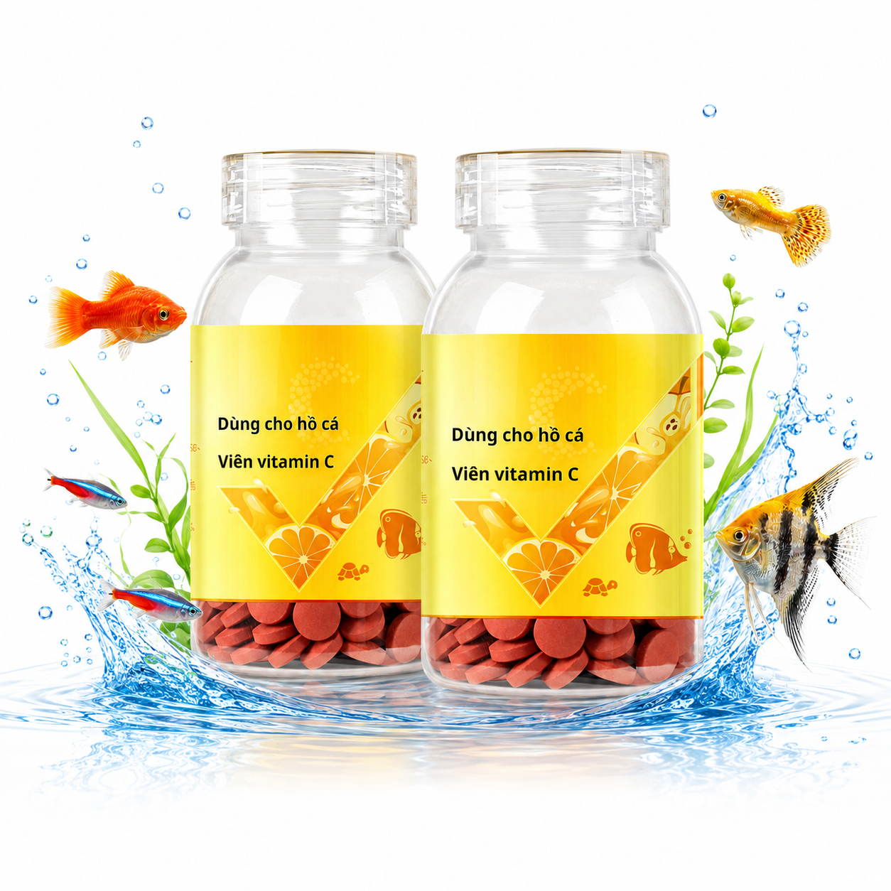 Viên Vitamin C Cho Cá Cảnh - Hỗ Trợ Giảm Stress, Ổn Định Nước Và Bổ Sung Dinh Dưỡng brand.pethealer