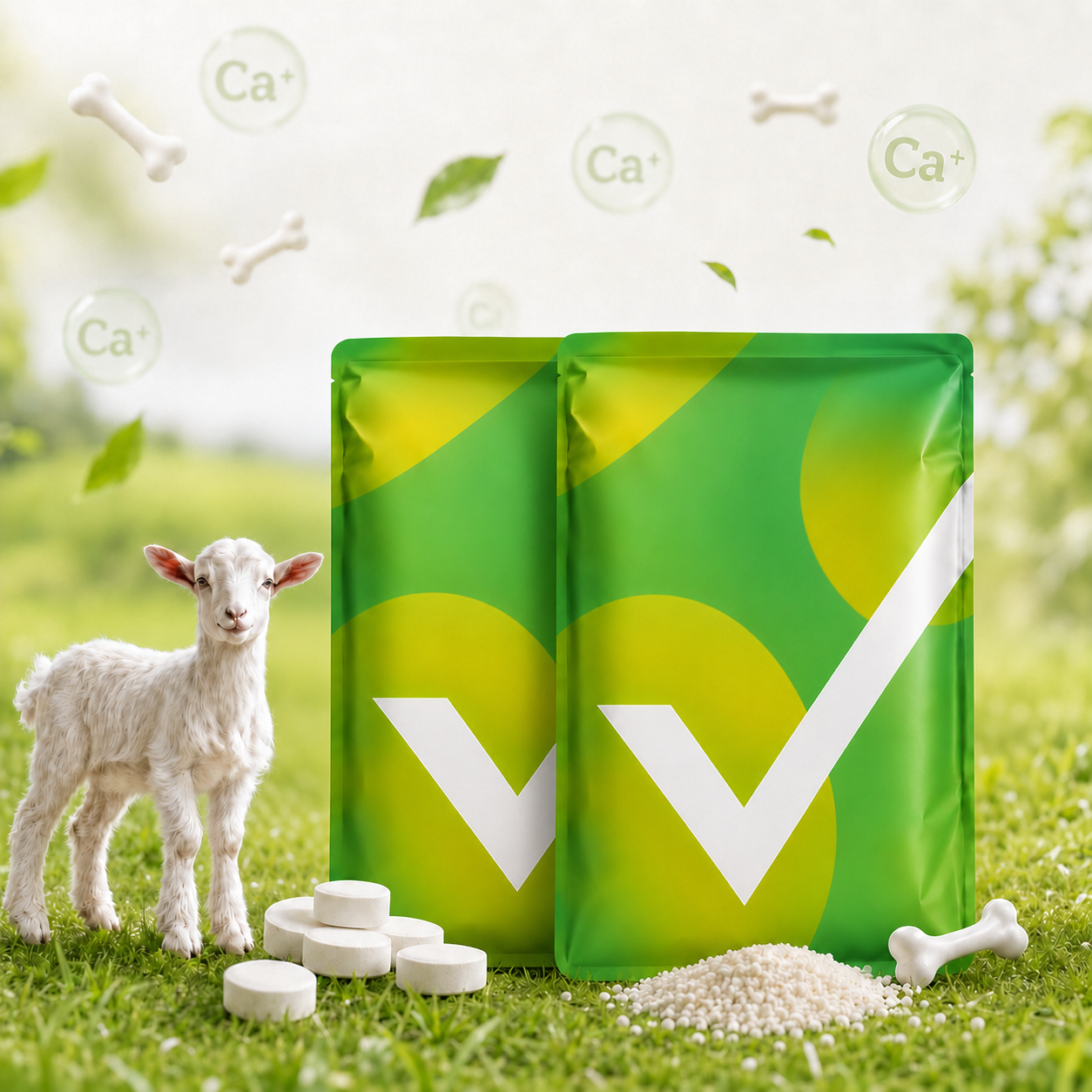 Premix Khoáng Canxi Phốt Pho 18 Thành Phần Cho Gia Súc Gia Cầm - Bổ Sung Dinh Dưỡng, Gói 1kg brand.pethealer