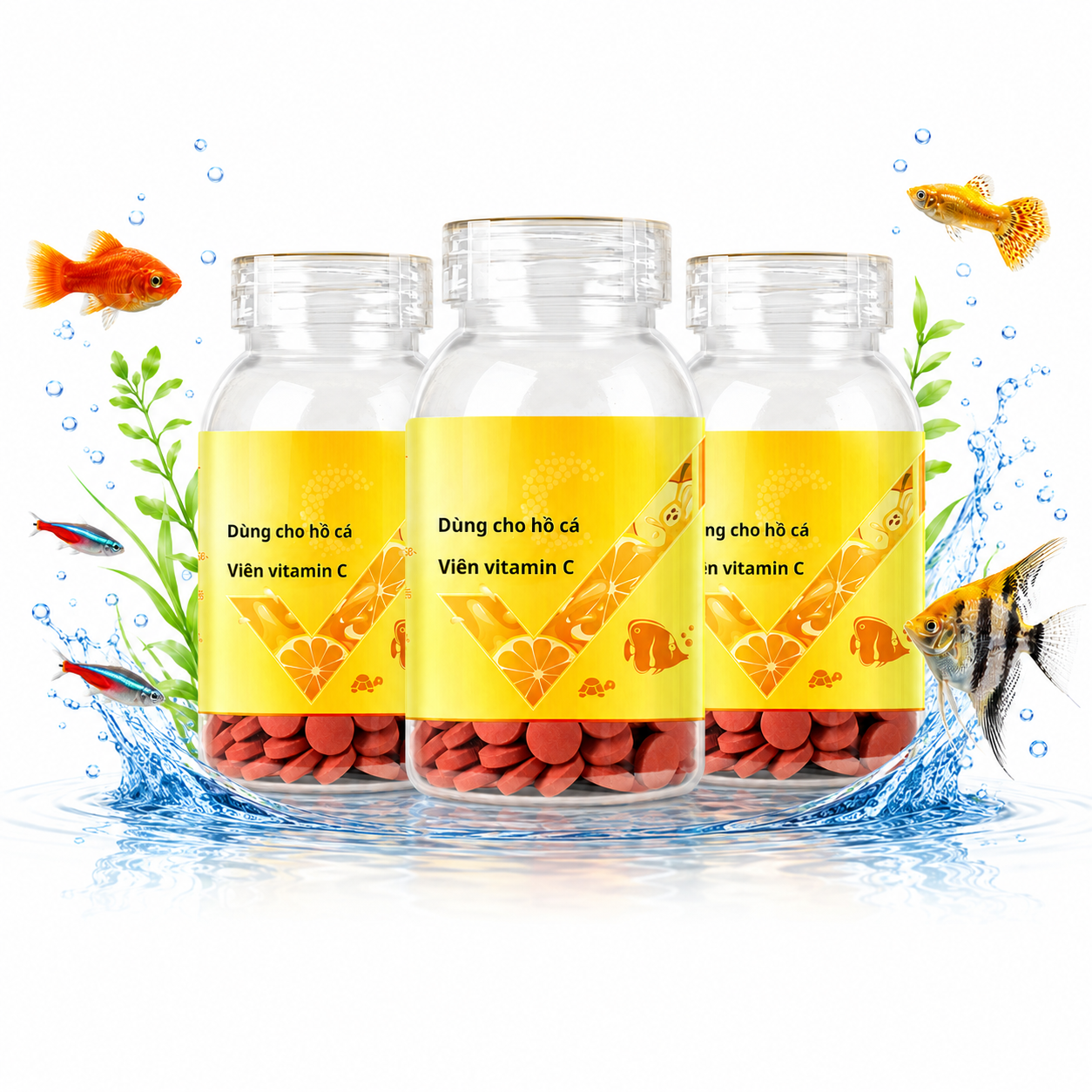Viên Vitamin C Cho Cá Cảnh - Hỗ Trợ Giảm Stress, Ổn Định Nước Và Bổ Sung Dinh Dưỡng brand.pethealer