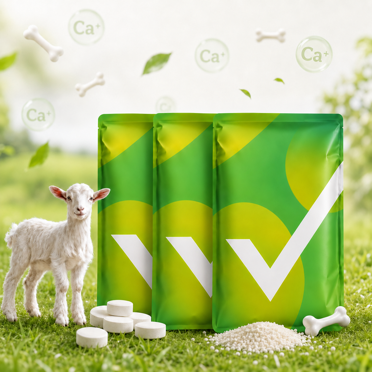 Premix Khoáng Canxi Phốt Pho 18 Thành Phần Cho Gia Súc Gia Cầm - Bổ Sung Dinh Dưỡng, Gói 1kg brand.pethealer