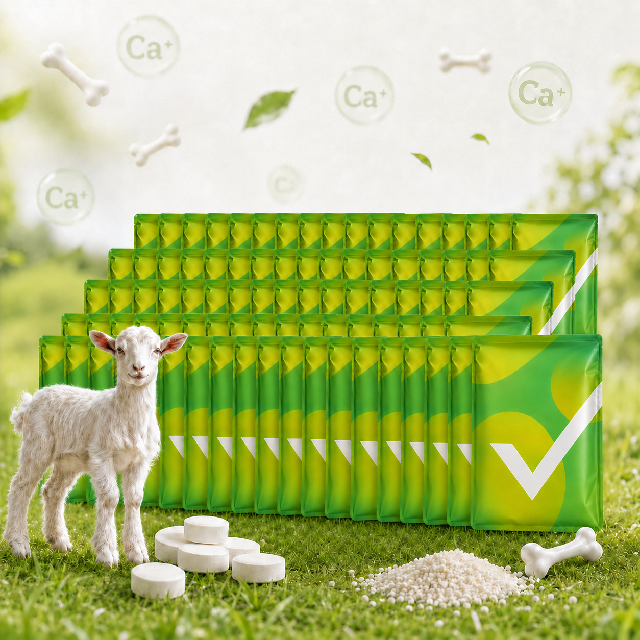 Premix Khoáng Canxi Phốt Pho 18 Thành Phần Cho Gia Súc Gia Cầm - Bổ Sung Dinh Dưỡng, Gói 1kg brand.pethealer