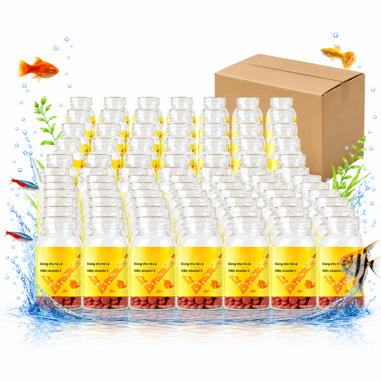 Viên Vitamin C Cho Cá Cảnh - Hỗ Trợ Giảm Stress, Ổn Định Nước Và Bổ Sung Dinh Dưỡng brand.pethealer