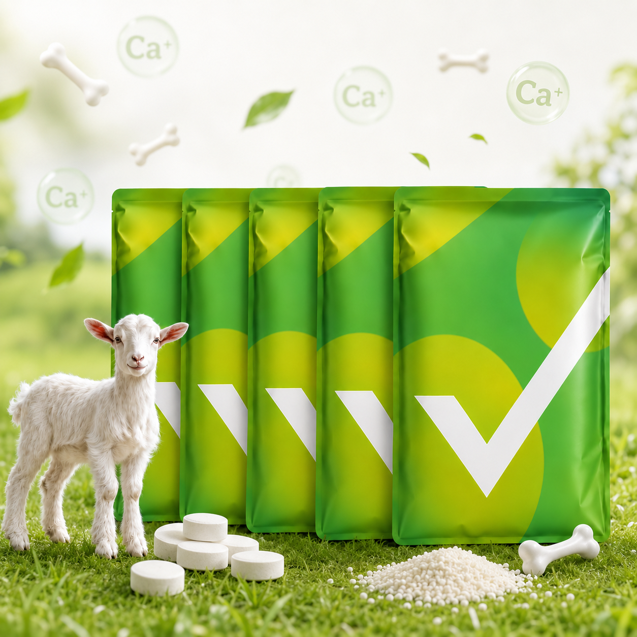 Premix Khoáng Canxi Phốt Pho 18 Thành Phần Cho Gia Súc Gia Cầm - Bổ Sung Dinh Dưỡng, Gói 1kg brand.pethealer