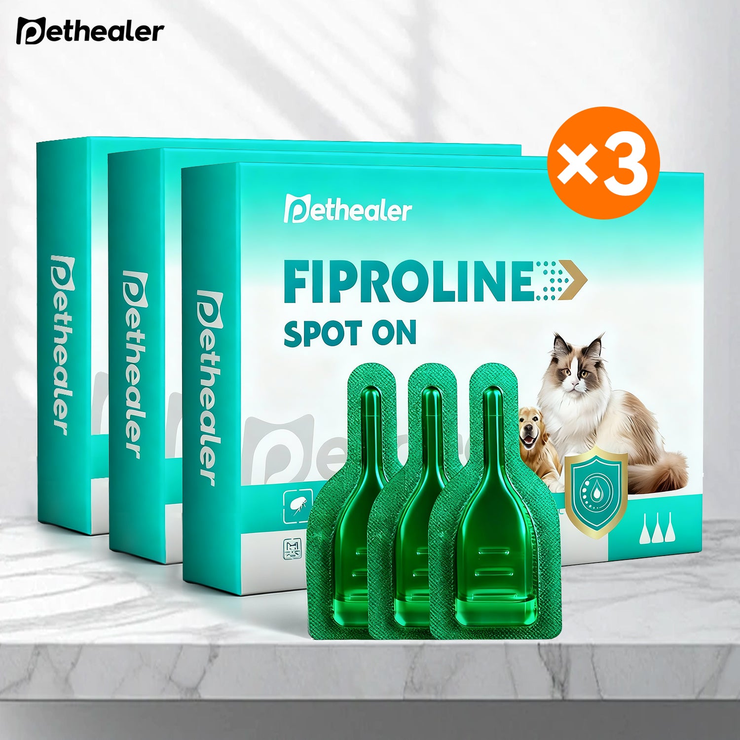 PETHEALER Spot On para Cães e Gatos brand.pethealer